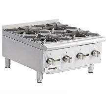 Cecilware HPCP424 24" Gas Four Burner Hotplate with Manual Control - 88,000 BTU