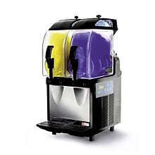 Crathco I-PRO-2E-W/-LIGHT Double 2.9 Gallon Frozen Granita Dispenser with Light Panel - 115V