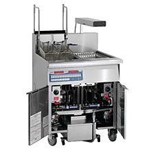 Imperial IFSCB150-OP-C 31" 50lb Stainless Steel Computer Control Gas Floor Fryer with 1 Fryer