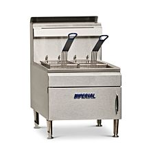Imperial IFST-25 15" Natural Gas Countertop 25 Lb. Capacity Tube Fired Fryer with Snap Action Thermostat