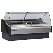 Hydra-Kool KFM-CG-100-S 101" Refrigerated Curved Glass Fresh Meat Deli Case - Self Contained