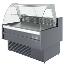 Coldline SDC48 48" Refrigerated Curved Glass Meat Deli Case with Rear Storage