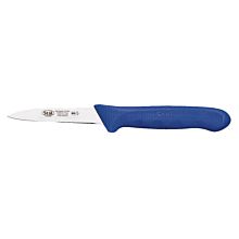 Winco KWP-30U Stal 3-1/4" Paring Knife with Blue Polypropylene Handle, 2-Pack