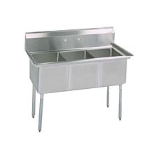 41" 3 Compartment Sinks with 12" x 16" Bowls & No Drainboard