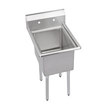 19" 1 Compartment Sink with 14" x 16" Bowl & No Drainboard