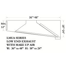 Global LMUA-48 48" Low End Exhaust with Make Up Air Hood