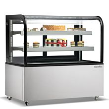 Marchia MB48 48" Curved Glass Refrigerated Bakery Display Case, Stainless Steel