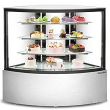 Marchia MBC60 60" Refrigerated Corner Display Case, Stainless Steel