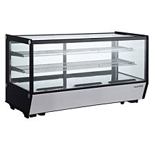 Marchia MDC260-ST 48” Refrigerated Display Case, Black Color, Straight Glass