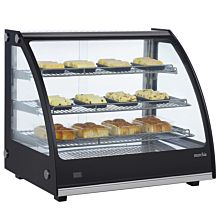 Marchia MHC131 27" Heated Stainless Steel Countertop Display Case with Front Curved Glass