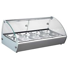Marchia MSB4 30" Countertop Hot Food Display Warmer - 4 Pans (NEW WITH DENT ON BACK)