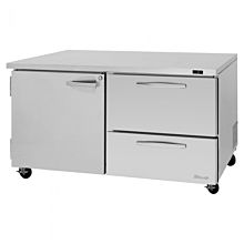 Turbo Air PUF-60-D2L-N Pro Series 60" Left-Hinged Door & 2 Right Drawer Undercounter Freezer - 17 Cu. Ft.
