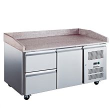 Coldline PDR-60-2D 60" Refrigerated Pizza Prep with Marble Top and Two Drawers