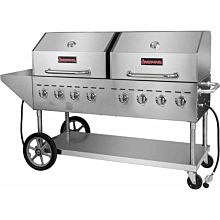 Sierra SRBQ-60 80" Stainless Steel Propane Gas Outdoor Grill with Dome Cover, 120,000 BTU