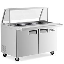 Coldline 48" Mega Top Refrigerated Sandwich Prep Table with Glass Sneeze Guard