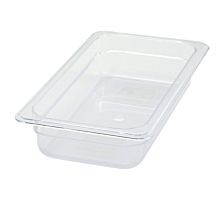 Winco SP7302 1/3 Size Clear Polycarbonate Food Pan - 2 1/2" Depth