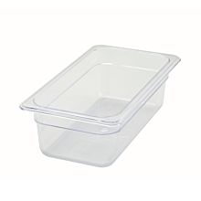 Winco SP7304 1/3 Size Clear Polycarbonate Food Pan - 3 1/2" Depth