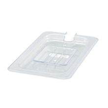 Winco SP7400C 1/4 Size Clear Polycarbonate Slotted Food Pan Cover