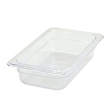 Winco SP7402 1/4 Size Clear Polycarbonate Food Pan - 2 1/2" Depth
