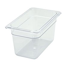 Winco SP7406 1/4 Size Clear Polycarbonate Food Pan - 5 1/2" Depth