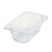 Winco SP7902 1/9 Size Clear Polycarbonate Food Pan - 2 1/2" Depth