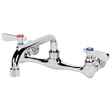 Prepline PFW-8-10 Wall Mounted 10" Swing Spout Sink Faucet
