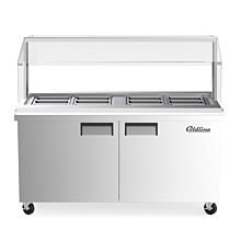 Coldline SSMB60 60" Stainless Steel Refrigerated Salad Bar, Buffet Table with Sneeze Guard