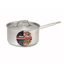 Winco SSSP-6 6 Qt. Induction-Ready Premium Stainless Steel Sauce Pan with Cover