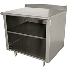 L&J Storage Cabinet 30D x 36L Stainless Steel with 5 Backsplash