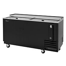 Turbo Air TBC-65SB-N6 64" Super Deluxe Series Two Section Underbar Bottle Cooler, Black - 19 Cu. Ft.