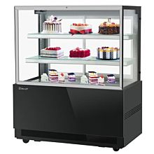 Turbo Air TBP48-54FN-B 47" Black Refrigerated Bakery Display Case with Lift-Up Front Glass - 17 Cu. Ft.