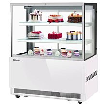 Turbo Air TBP48-54FN-W 47" White Refrigerated Bakery Display Case with Lift-Up Front Glass - 17 Cu. Ft.