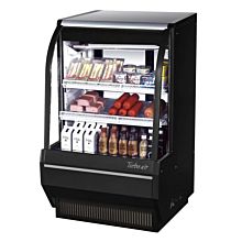 Turbo Air TCDD-36H-B-N 36" Black Curved Glass High Profile Refrigerated Bakery Case - 2 Shelves