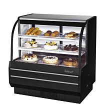 Turbo Air TCGB-48-B-N 48" Black Curved Glass Refrigerated Bakery Case - 2 Shelves