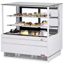 Turbo Air TCGB-48UF-W-N 49" Straight Front White Refrigerated Bakery Display Case - 16 Cu. Ft.
