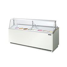 Turbo Air TIDC-91W-N 89" White Ice Cream Dipping Cabinet - (16) Tub Capacity