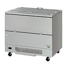 Turbo Air TMKC-49-2-SS-N6 Super Deluxe Series 49" Stainless Steel Dual Sided Access Milk Cooler - 18 Cu. Ft. - 12 Crates