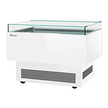 Turbo Air TOS-50PN-W 50" White 4-Sided Open Display Sandwich & Cheese Merchandiser - 2.5 Cu. Ft.