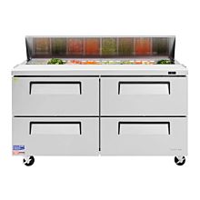 Turbo Air TST-60SD-D4 Super Deluxe Refrigerated Sandwich Prep Table