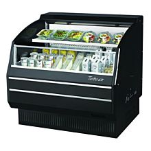 Turbo Air TOM-40LB-SP-N 39" Low-Profile Horizontal Open Display Merchandiser with Stainless Steel Interior & Solid Side Panels - 7 Cu. Ft.