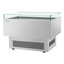 Turbo Air TOS-50PN-S 50" Stainless Steel 4-Sided Open Display Sandwich & Cheese Merchandiser - 2.5 Cu. Ft.