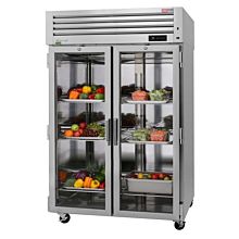 Turbo Air PRO-50R-G-N 52" Pro Series Reach-In Glass Door Two-Section Refrigerator - 47 Cu. Ft.