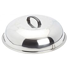 Winco WKCS-14 13-3/4" Stainless Steel Wok Cover with Handle