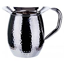 Winco WPB-2H 64 oz. Hammered Stainless Steel Bell Pitcher