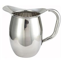 Winco WPB-3 96 oz. Stainless Steel Deluxe Bell Pitcher
