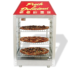 Winco Benchmark 51040 16" Countertop Pass Thru Heated Pizza Merchandiser - 120v