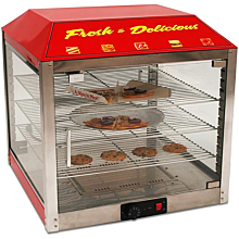 Winco Benchmark 51048 23" Countertop Pass Thru Heated Pizza Merchandiser - 120v
