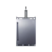 Summit SBC683OS 24" Stainless Steel Wide Indoor/Outdoor Tap Beer Dispenser for Built-In or Freestanding Use