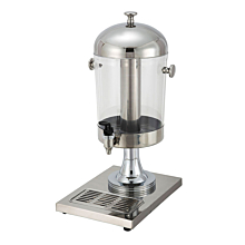 Winco 902 2-1/5 Gallon Stainless Steel Ice Core Single Beverage Dispenser