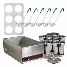 Global GLSW6 Soup Warmer Set and Replacement Adaptor and Inset Pot